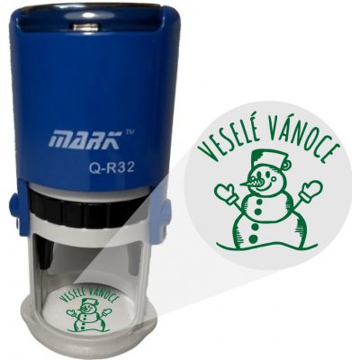 Mark Samonamáčecí razítko Veselé Vánoce 012 bordó 32mm – Sleviste.cz
