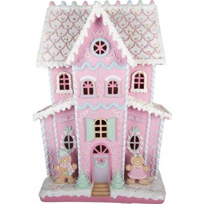 Veliký pohádkový perníkový zámek Gingerbread - 54*31*76 cm LED / 3*AA - Clayre & Eef – Hledejceny.cz