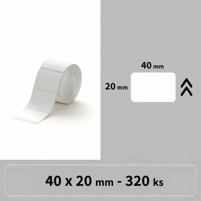Niimbot štítky R 40x20mm 320ks Bílé pro B21, B21S, B3, B1S – Hledejceny.cz