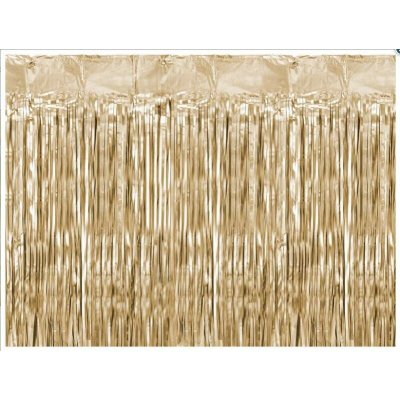 Party závěs zlatý 0.9x2.5m – Zboží Mobilmania