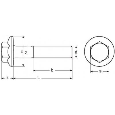 šroub M6x16 A2 nerez HLADKÝ límec DIN 6921 – Zboží Mobilmania