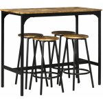 HOMCOM Barový set v industriálním designu 5 ks hnědý – Zboží Dáma HOMCOM Barový set v industriálním designu 5 ks hnědý – Zboží Dáma