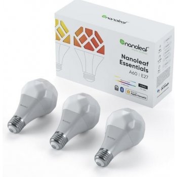 Nanoleaf LED žárovka Essentials Smart A19 Bulb E27 3 Pack NL45-0800WT240E27-3P