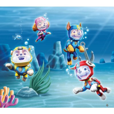 DĚTSKÉ ZÁVĚSY PAW PATROL SEA (SADA 2 KS, LIGHT) – Zboží Mobilmania