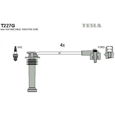 TESLA Sada zapalovacích kabelů T227G T227G – Hledejceny.cz