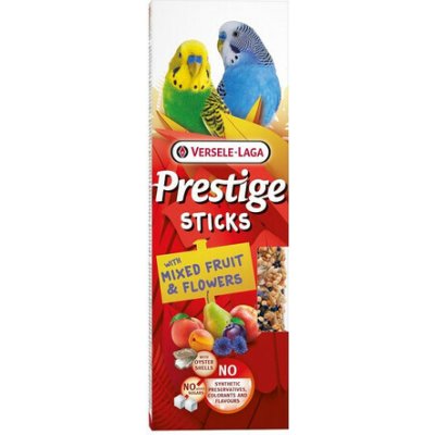 Versele-Laga Prestige Sticks 2 tyčinky se směsí ovoce a květin pro malé papoušky 60 g – Hledejceny.cz