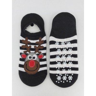 Lonka dámské silné vánoční ponožky s protiskluzem CUPID ABS balení 3 páry černá – Zboží Dáma