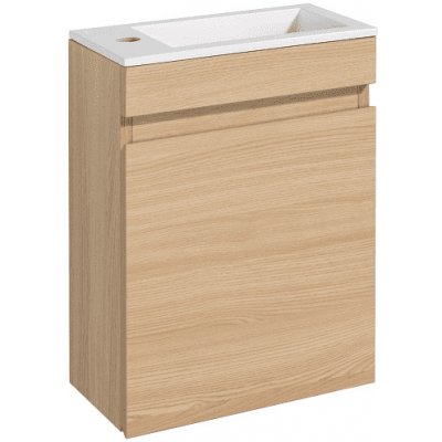 Naturel Koupelnová skříňka s umyvadlem Verona 40x53,2x22 cm světlé dřevo VERONA40SD – Zboží Mobilmania