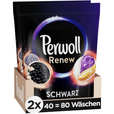 Perwoll Renew & Care Caps na tmavé prádlo All-in-One 2 x 40 PD