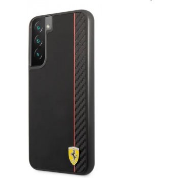 Pouzdro Ferrari Smooth and Carbon Effect Samsung Galaxy S22+, černé