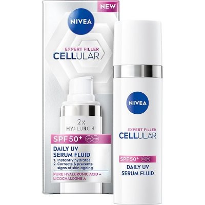 Nivea Denní UV sérum SPF 50+ Cellular Expert Filler Fluid 50 ml – Zboží Dáma