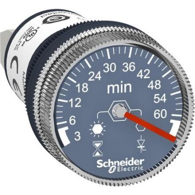 Schneider Electric XB5DTGM5 Časovač, montáž na panel, zpožděné sepnutí, 3 min až 60 min, 100…240 V AC/DC – Hledejceny.cz