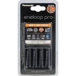 Panasonic Eneloop Charger BQ-CC55 + 4 x R6/AA Eneloop PRO 2500mAh BK-3HCDE K-KJ55HCD40E – Zboží Živě