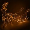 Vánoční osvětlení SPRINGOS LED Sob se saněmi 150cm 312LED IP44 teplá bílá