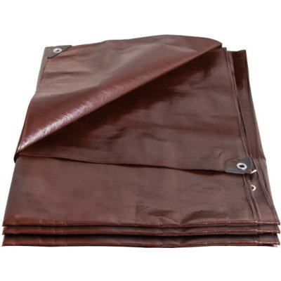 PROTECO Nepromokavá plachta 200 g/m², 5 x 6 m, hnědá 1088P20056 – Hledejceny.cz