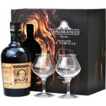 Diplomatico SELECCION DE Familia 43% 0,7 l (darkové balení 2 sklenice) – Zboží Dáma