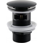 Cerano Umyvadlová výpusť, 5/4“ click-clack s přepadem, černá matná, CER-CC-B-OF – Hledejceny.cz