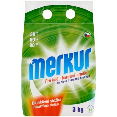 Merkur prací prostředek pro bílé i barevné prádlo 60 PD 3 kg – Zboží Dáma