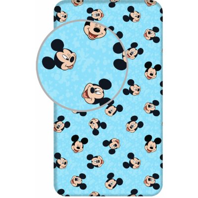 Jerry Fabrics bavlna napínací prostěradlo Mickey Blue 90x200/25 – Zboží Mobilmania