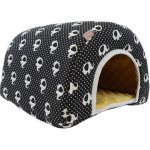 Samohýl Exclusive Domek dr.savec oblouk L černobílí sloni okrová minky 27 x 27 x 20 cm – Sleviste.cz