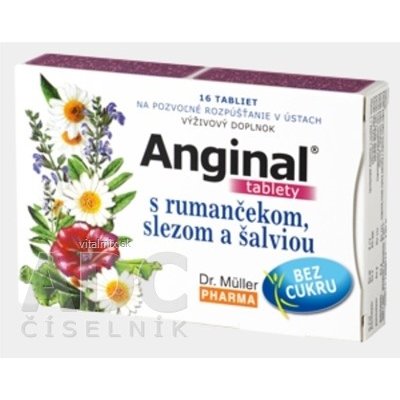 Dr.Müller Anginal s heřmánkem+slézem 16 tablet – Hledejceny.cz