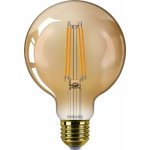 Philips LED filament žárovka E27 G95 7W 40W 470lm 1800K nestmívatelná, jantarová – Hledejceny.cz