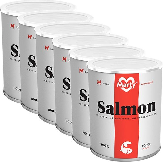 Marty Essential Adult Salmon 6 x 800 g
