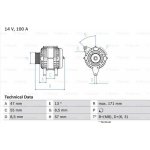 Generátor BOSCH 0 986 040 370 (0986040370)