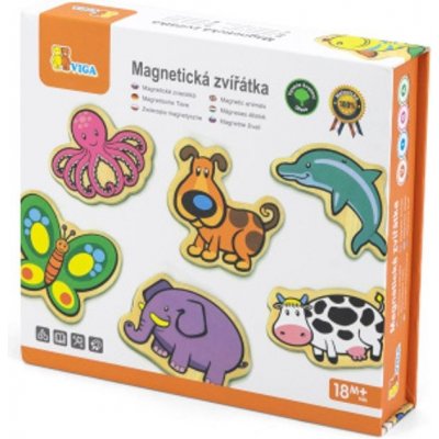 Popron Dřevěné magnety 20 ks zvířátka v české krabici – Zboží Mobilmania