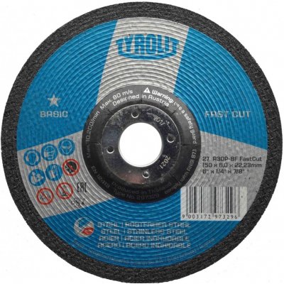 tyrolit Basic Kotouč brousící flex T27 150 x 6 x 22,2 mm A30PB80 34468718 – Zboží Dáma