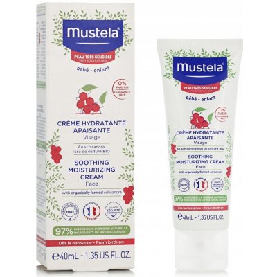 Mustela Bébé Soothing Moisturizing Face Cream Very Sensitive Skin 40 ml – Zboží Mobilmania