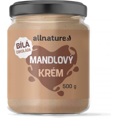 Allnature Mandlový krém s bílou čokoládou 500 g – Zboží Mobilmania