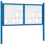 PROCITY Venkovní vitrína model 1000 dvoukřídlá, 30 x A4, modrá, včetně sloupků | Zboží Auto
