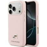 Karl Lagerfeld PU Karl and Choupette Heads Pins MagSafe Zadní Kryt pro iPhone 17 Pro Pink – Zboží Živě