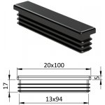 Kovoinox Krytka plastová 20 x 100 mm, černá – Hledejceny.cz