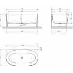 Omnires Valencia M+ 148x77 cm VALENCIA148SWPBM – Hledejceny.cz