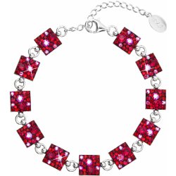 Evolution Group stříbrný se Swarovski krystaly červený 33047.3 cherry