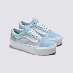 Vans dámské semišové tenisky na platformě Old Skool Stackform světle modré – Hledejceny.cz