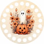 Dřevěný svět online Dno na košík kruh 10 cm duch s květinami – Zboží Dáma