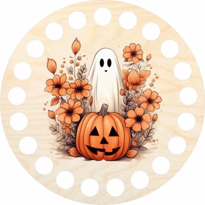 Dřevěný svět online Dno na košík kruh 10 cm duch s květinami – Zboží Dáma