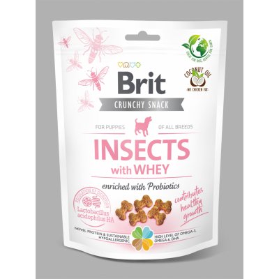 Brit Care Dog Crunchy Cracker s hmyzem syrovátkou a probiotiky 200 g – Zbozi.Blesk.cz