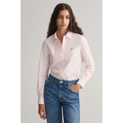 Gant slim stretch oxford shirt růžová – Zboží Mobilmania