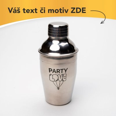 Nerezový party shaker 3 dílný s vlastním textem nebo logem – Zbozi.Blesk.cz