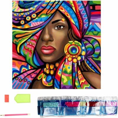 Norimpex Diamantové malování Afričanka 30 x 40 cm – Sleviste.cz