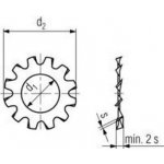 podložka M5 pr. 5.3x10x0.6 ZINEK vějířová vnější ozubení DIN 6797A – Zbozi.Blesk.cz