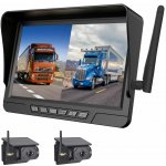Bezdrátový parkovací a couvací set XQ12-F2, 7" LCD + 2x solární kamera – Zboží Živě