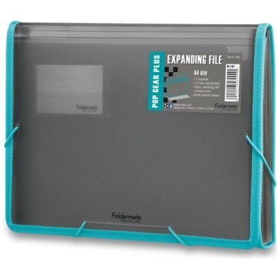 Foldermate POPGEAR PLUS aktovka na dokumenty A4 kouřová s přihrádkami – Zboží Živě