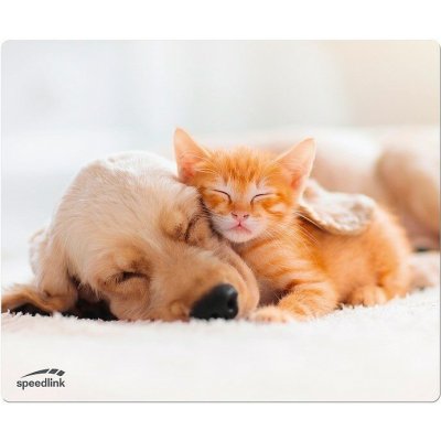 Podložka pod myš Speed Link SILK Dog & Cat, 23 × 19 cm – Zboží Mobilmania