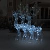 Vánoční osvětlení Nábytek XL Vánoční dekorace akryloví sobi 3 ks 120 cm teplé chladná bílá
