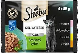 Sheba Mix výběr v želé 4 x 85 g